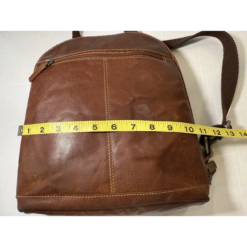 Jack Georges Voyager Convertable Crossbody Leather Bag Messenger American‎